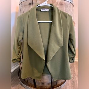 Doubleju olive green dress coat